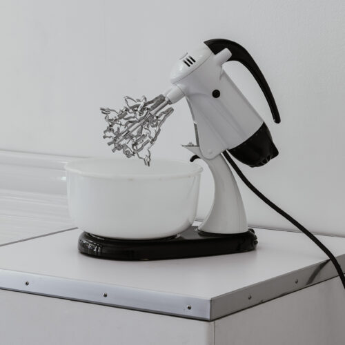 Mel Chin, Ill Posed Inverse Problemware & Pre-Flow Hydro Dynamic Relation Sink, 2012 Installation; sink and modified domestic appliances/ components. 34 x 96 x 24 in / 86.36 x 243.84 x 60.96 cm
