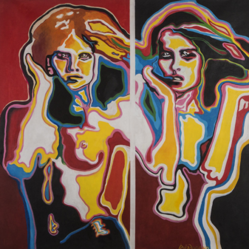 Miss Kommune, 1968 - 1973 Acrylic on canvas 59.06 x 59.06 in (150 x 150 cm)