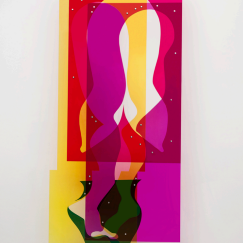 Sibila en la Forma de Todas las Cosas Materiales Deseadas, 2021 Acrylic and hardware 75.83 x 34.72 in (192.6 x 88.2 cm)