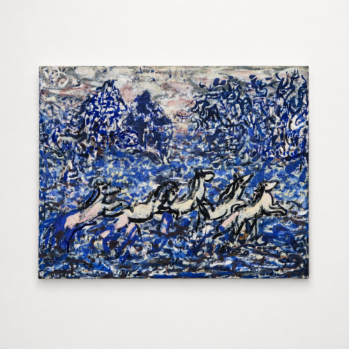 Blue trumpet 2016 Acrylic on canvas 15.75 x 11.81 in (40 x 30 cm)