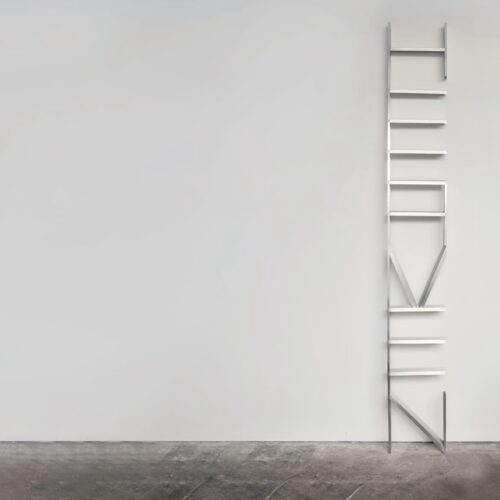 alberto-borea Heaven, 2020. Aluminum ladder 157.5 × 19.7 × 3 in (400 × 50 × 7.5 cm)