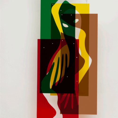 Sibila in the Shape of a Monster Made of Leaves, 2021 Acrylic and hardware 92.87 x 37.91 in (235.9 x 96.3 cm)