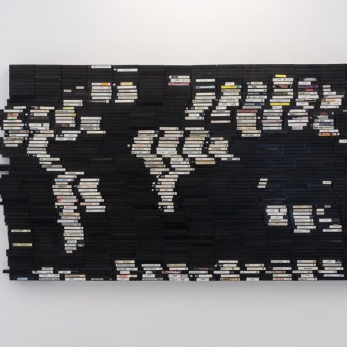 alberto-borea Geografía, 2009. Cassette tapes installation 65 × 102.4 in (165 × 260 cm)