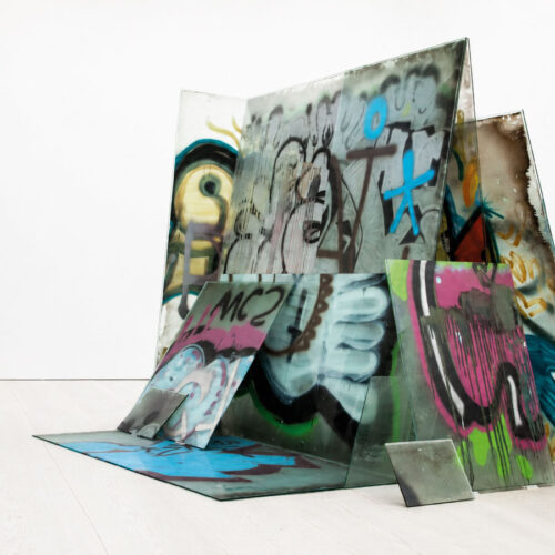 Superficial Exercises #12, 2011 Graffiti glass appropriation in Mexico City SAATCHI, London Collection