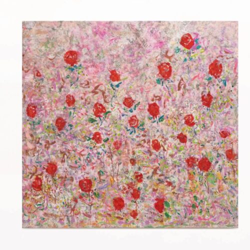 Roses, 2025 Acrylic and oil on canvas 62.99 x 59.05 in (160 x 150 cm)