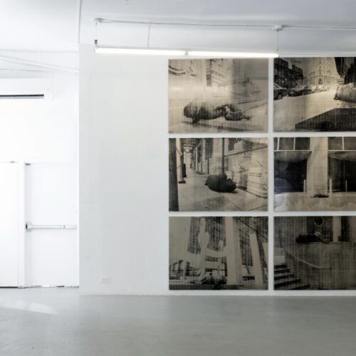 alberto-borea Wall Street, 2013 Silkscreen on stainless steel 43.3 × 59 in each (110 × 150 cm each)