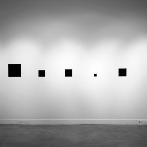 Manifest Destiny, from de serie The Weigth of the Land, 2016 Lithographic ink on wall, texts Variable measurements