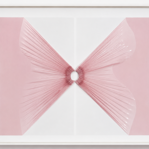Mariposa, 2024 Silicone over wooden board, 39.37 × 31.5 in (100 x 80 cm)