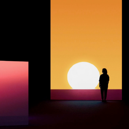 The End (Action #1), 2019 Synchronized multi-channel video installation and performance 16mm film transferred to HD, architectural elements Dimensions variable according to architecture