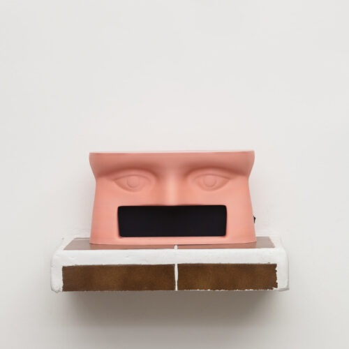 Susurro de Trompeta de Ángel, 2021 3D print sculpture with built-in functional Bluetooth speaker, and original soundtrack 6.50 x 11.93 x 5 in (16.5 x 30.3 x 12.7 cm)