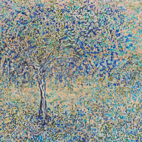L Arbre bleu, 2026 Oil on linen, 52 x 48 in.