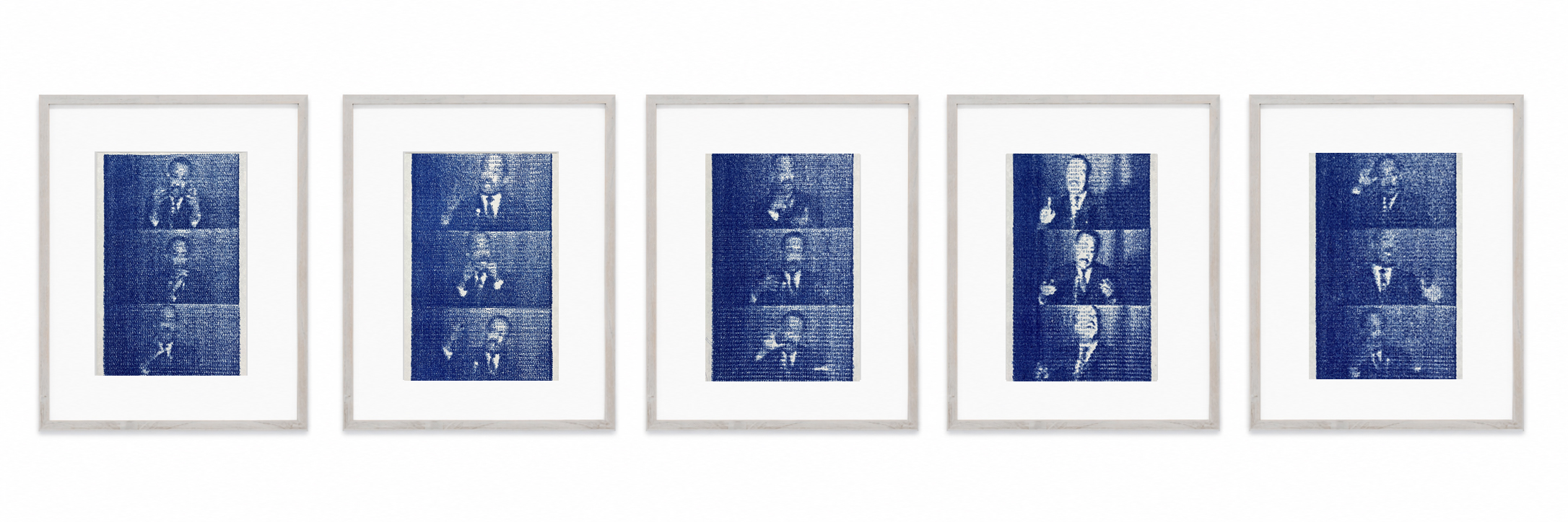 Jerry B. Martin, On Discourse, 2018 2020. typewritten drawing; transcribed text intermediated by pelikan blue carbon